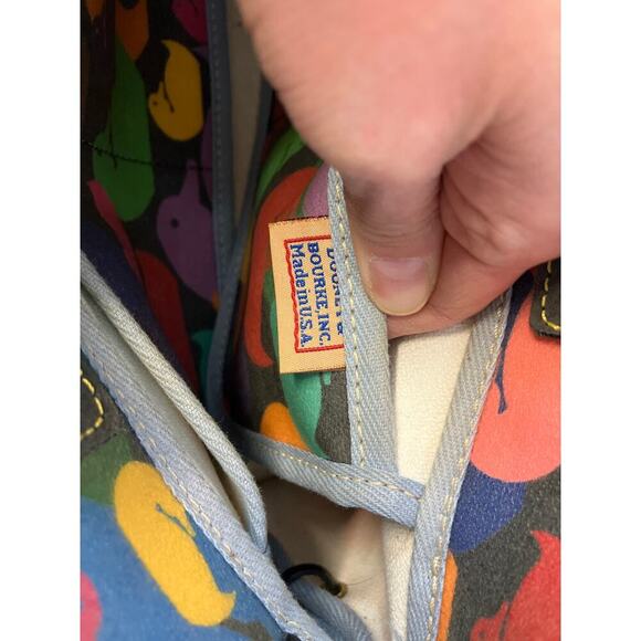 DOONEY & BOURKE MEDUM COATED CANVAS MULIT DUCK CROSSBODY BAG - Picture 14 of 16